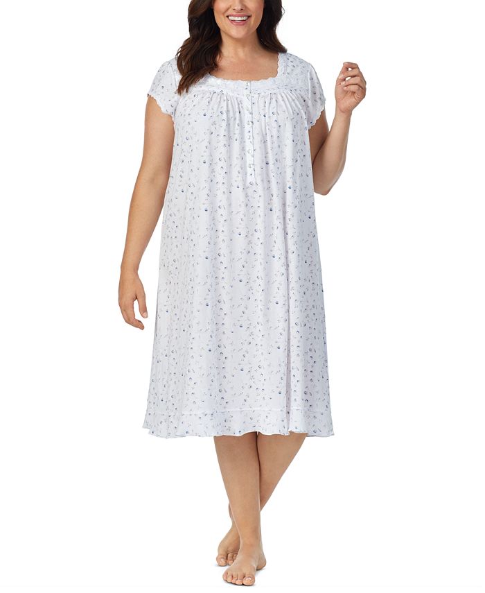 Eileen West Cotton LaceTrim Jersey Knit Nightgown Macy's