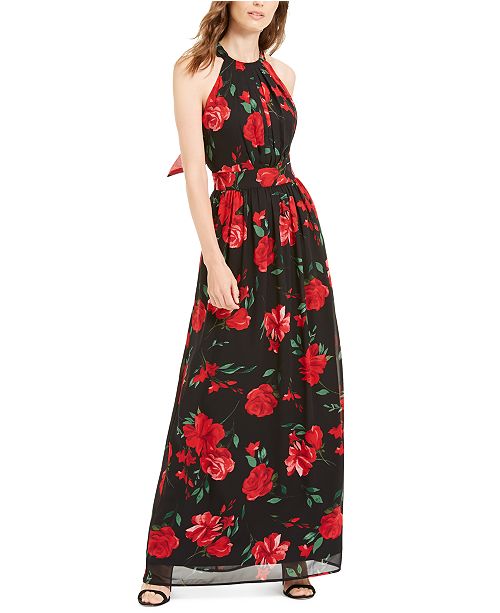 Inc International Concepts Inc Floral Print Halter Maxi Dress