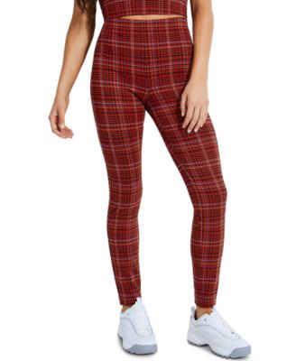 plaid skinny pants