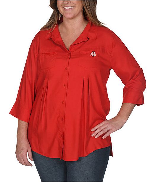 Lids Ug Apparel Women S Plus Size Ohio State Buckeyes Front Pleat