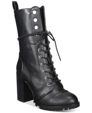 image of Dv Dolce Vita Ayleen Heeled Lug Sole Combat Boots Women-s Shoes