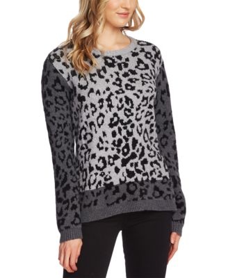 Vince Camuto - Cat-Print Colorblocked Sweater