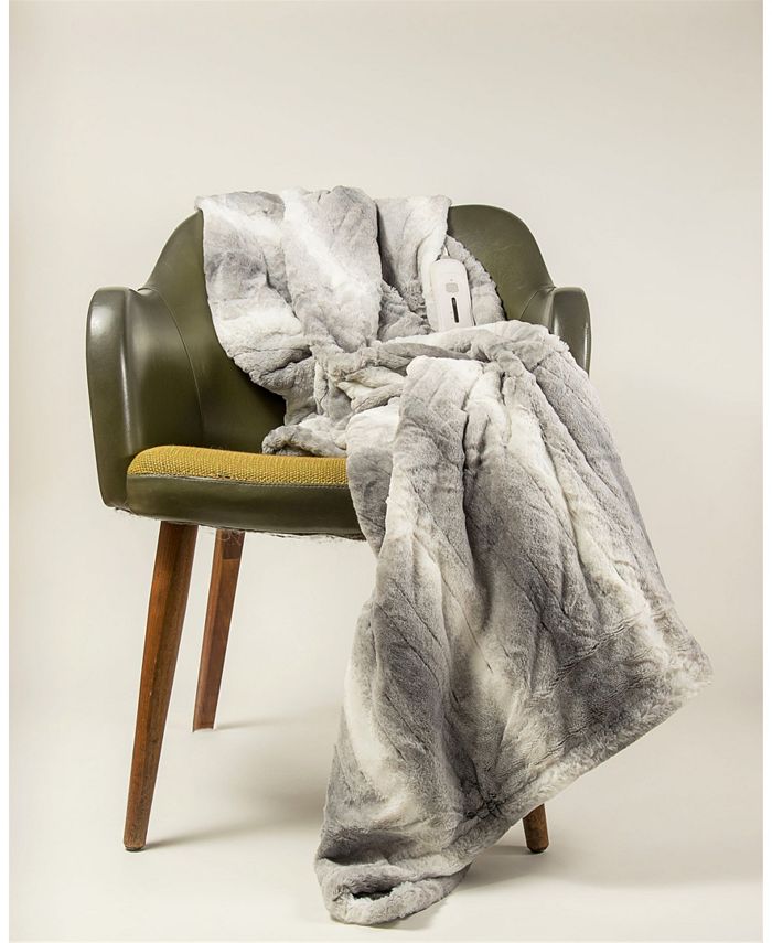 Luxe Faux Fur Faux Fur Electric Throw 50" x 60" Macy's