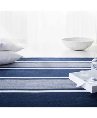 Hanover Stripe LRL2461A Navy Outdoor Area Rug Collection