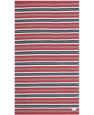 Leopold Stripe LRL2462E Red Outdoor Area Rug Collection