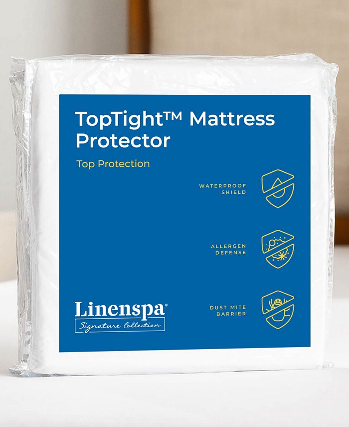 LINENSPA Premium Smooth Fabric Mattress Protector-100% Waterproof