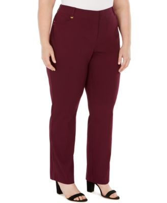 JM Collection - Plus Size Slim Leg Pants