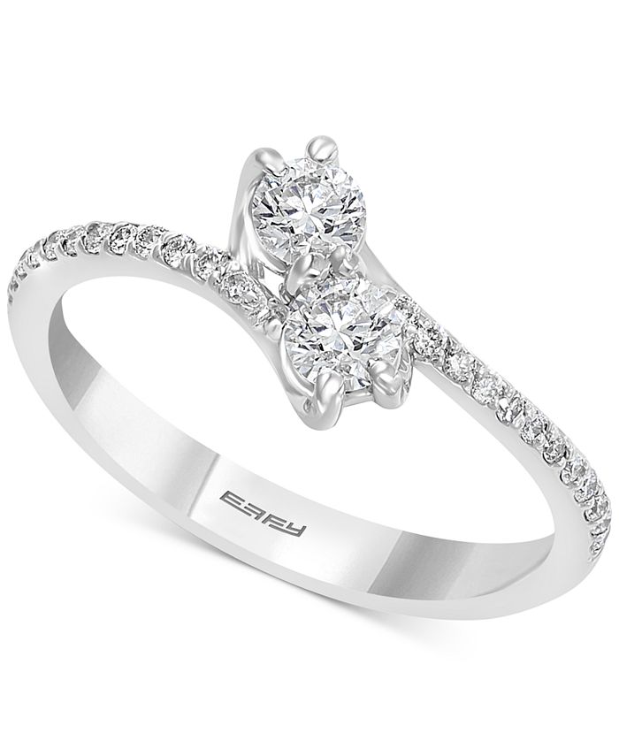 EFFY Collection - Diamond By-Pass Ring (1/2 ct. t.w.) in 14k White Gold