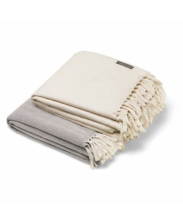 Vera Wang - Twill Fringe Lace Throw