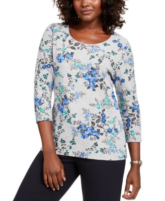 macy's karen scott long sleeve tops