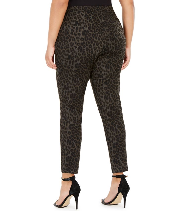 Calvin Klein Plus Size Leopard-Print Leggings - Macy's