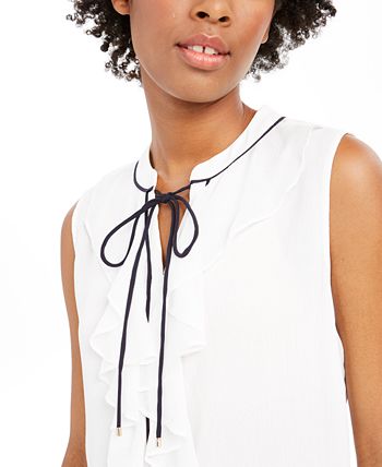 Tommy Hilfiger - Ruffle-Front Woven Top