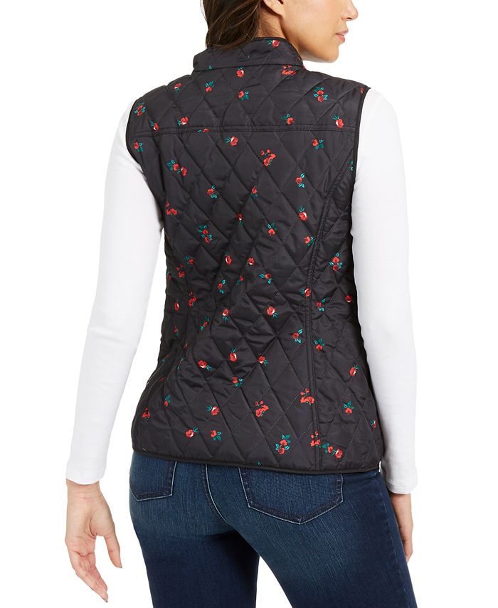Charter Club FloralPrint Quilted Vest, Created for Macy's Macy's