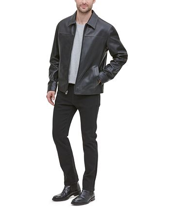 Macys cole haan leather jacket sales