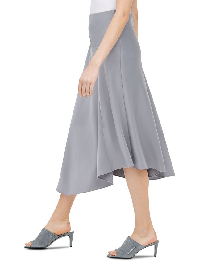 Calvin Klein Asymmetrical-Hem Satin Midi Skirt & Reviews - Skirts ...