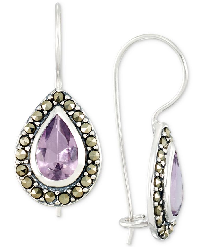 Macy's store amethyst earrings