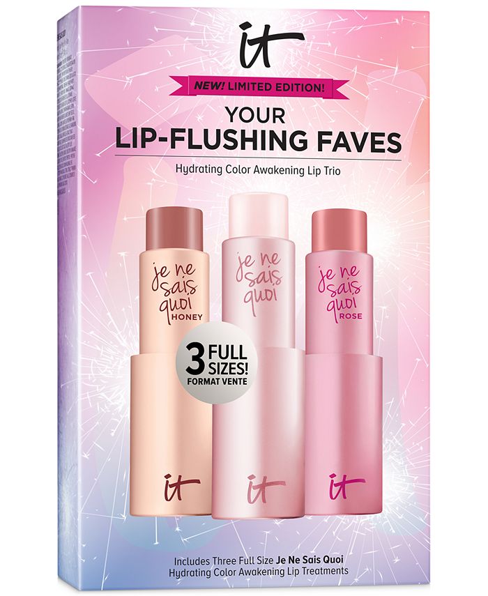 IT Cosmetics 3Pc. Your LipFlushing Faves Hydrating Color Awakening