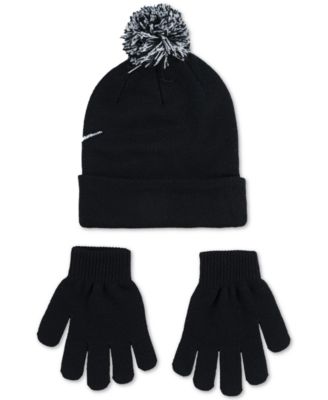Big Boys 2-Piece Swoosh Beanie and Gloves Set