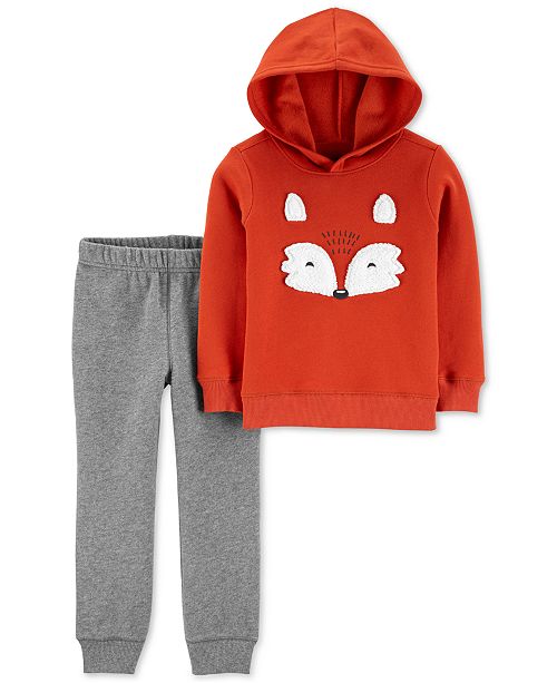 Carter S Baby Boys 2 Pc Fox Fleece Hoodie Joggers Set