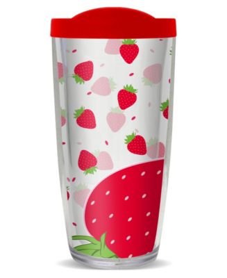 Freeheart Strawberry Burst Double Wall Insulated Tumbler, 16 oz - Macy's