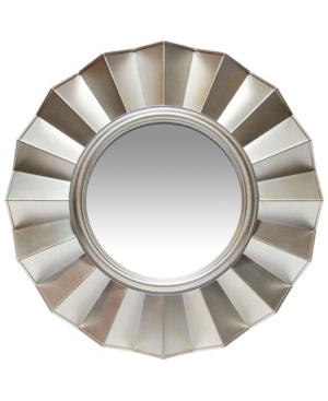Infinity Instruments Round Wall Mirror In Silver