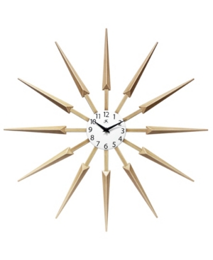 Infinity Instruments Sunburst Wall Clock In Brown