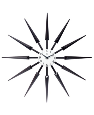 Infinity Instruments Sunburst Wall Clock In Black