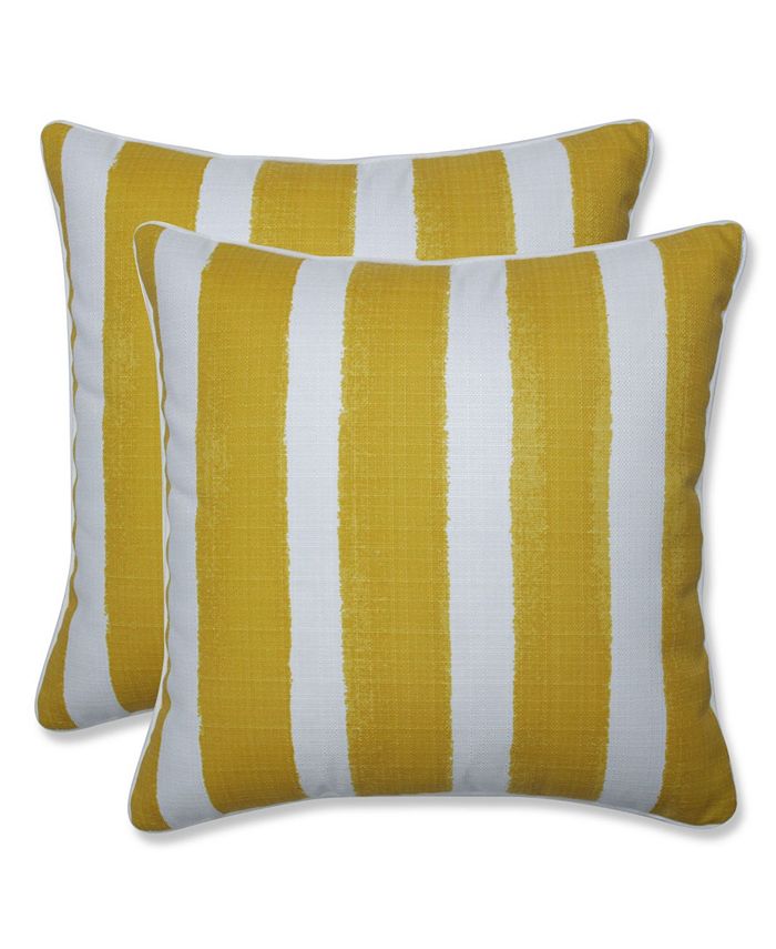 Pillow Perfect Nico Stripe 18" x 18" Outdoor Decorative Pillow 2Pack