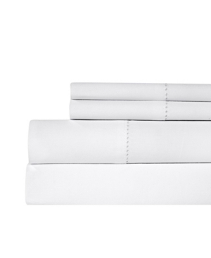 Aspire Linens 400 Thread Count with Hemstitch 4-pc Solid Queen Sheet Set Bedding