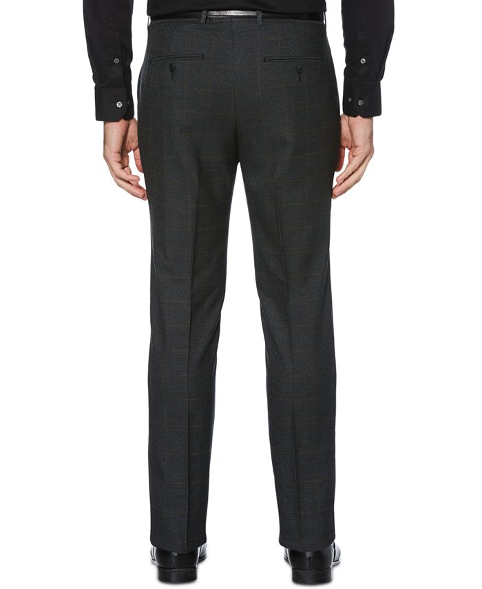 Perry Ellis Portfolio Men's Slim-Fit Stretch Windowpane Dress Pants ...