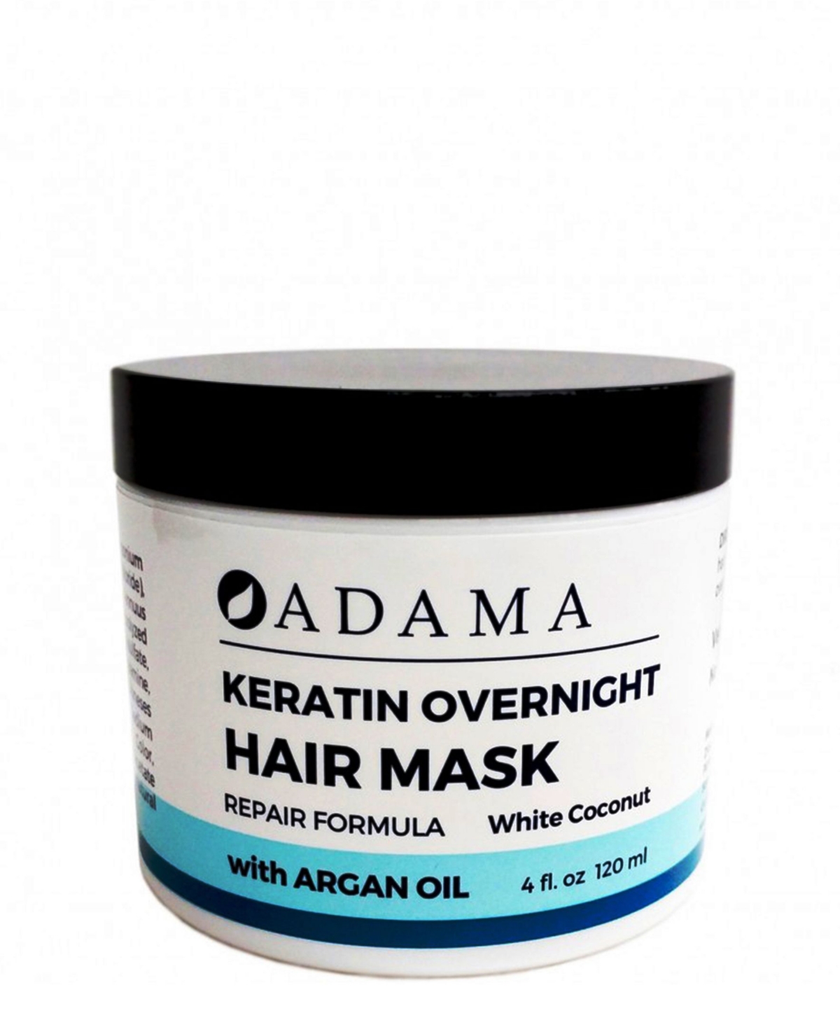 Adama Minerals Keratin Hair Mask, White Coconut with Argan Oil - No COLOR