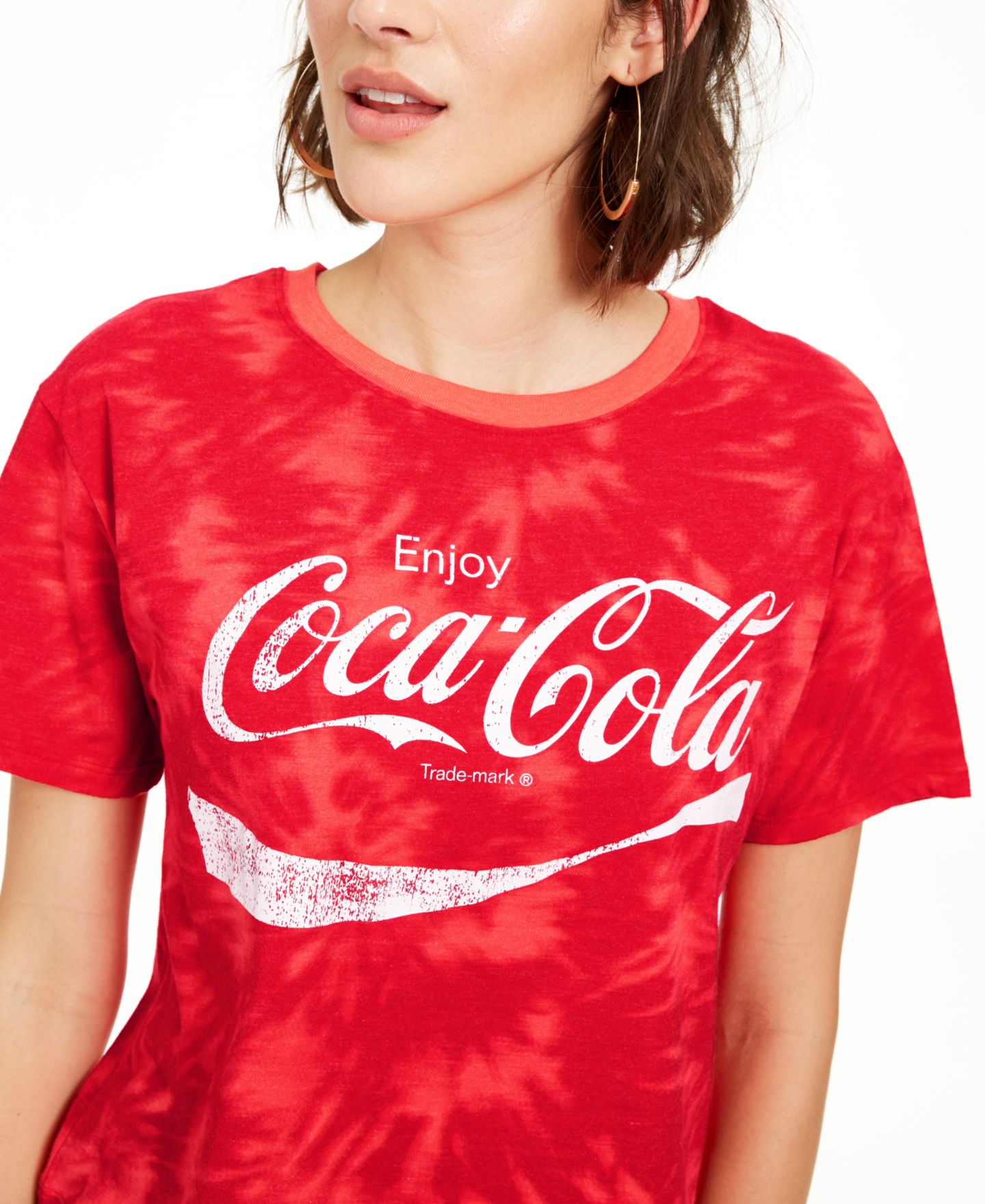 Женская футболка Love Tribe Juniors' Coca-Cola Tie-Dye, цвет: Красный тай-дай — фото 5