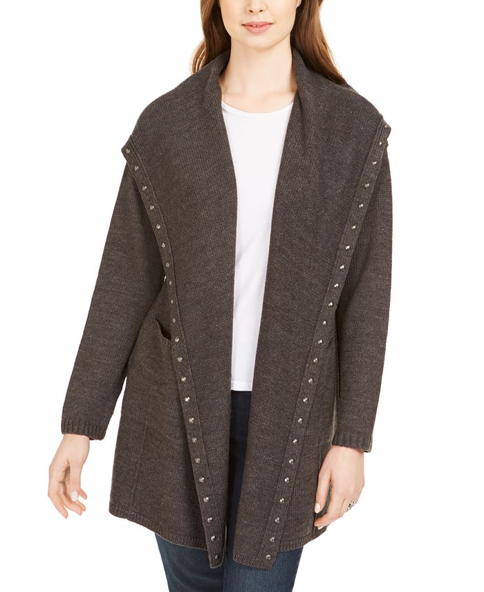 Style & Co Studded Cardigan Sweater, Created for Macy's Macy's