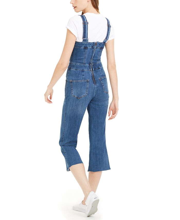 Dollhouse Juniors' Denim Zipper Overalls Macy's