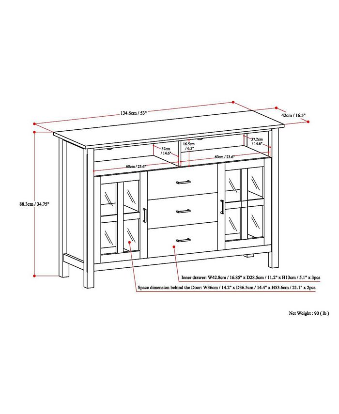 Simpli Home Kitchener TV Stand Macy's