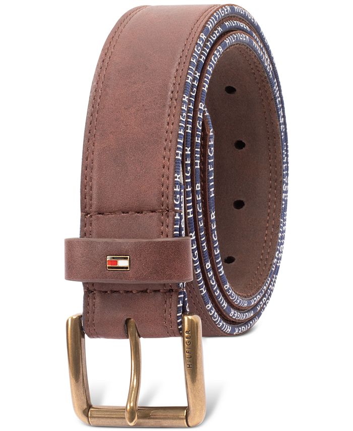 Tommy Hilfiger Men's Casual Faux-Leather Belt - Macy's