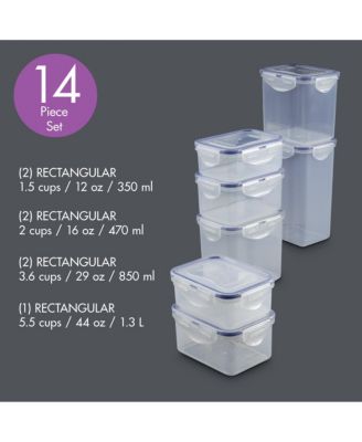 Lock n Lock Easy Essentials Rectangular 14-Pc. Food Storage Container Set