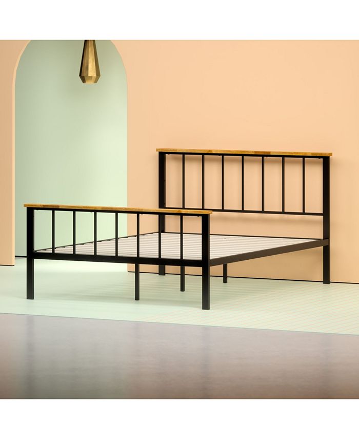 Zinus brianne metal and outlet wood platform bed