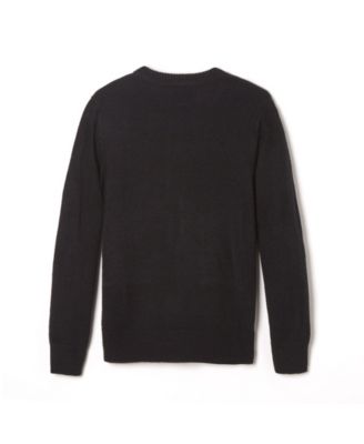 Little Girls Anti-Pill Crew Neck Cardigan Sweater