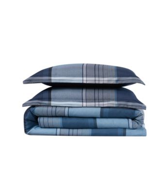Trey Plaid 3-Pc. Duvet Cover Set, Full/Queen