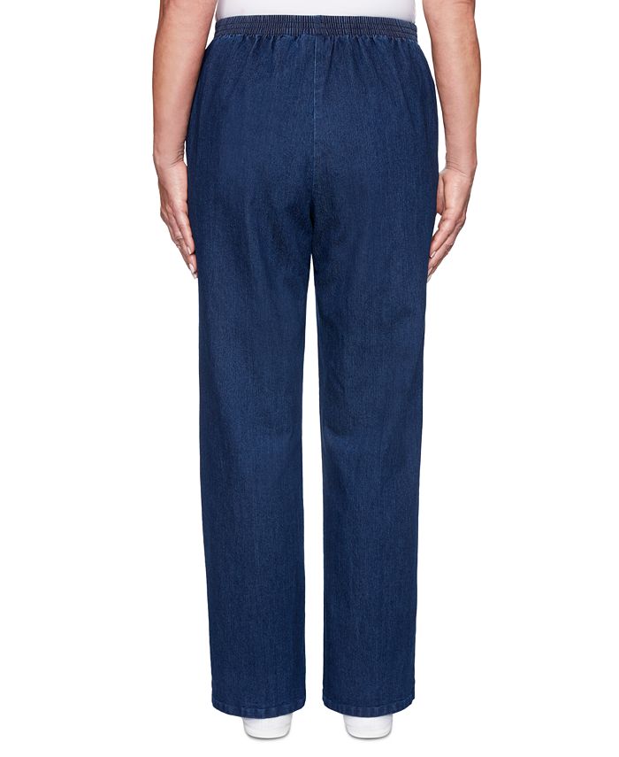 Alfred Dunner Autumn Harvest Embroidered PullOn Jeans Macy's