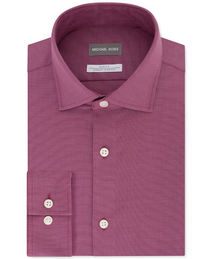 Michael Kors Men's SlimFit Airsoft Stretch Performance Dress Shirt