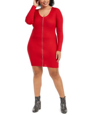 macy's red sweater dress