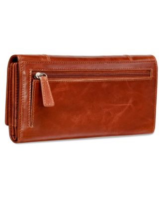 Casablanca Collection RFID Secure Ladies Trifold Wing Wallet