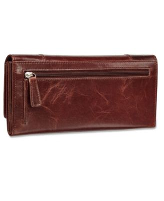 Casablanca Collection RFID Secure Ladies Trifold Wing Wallet