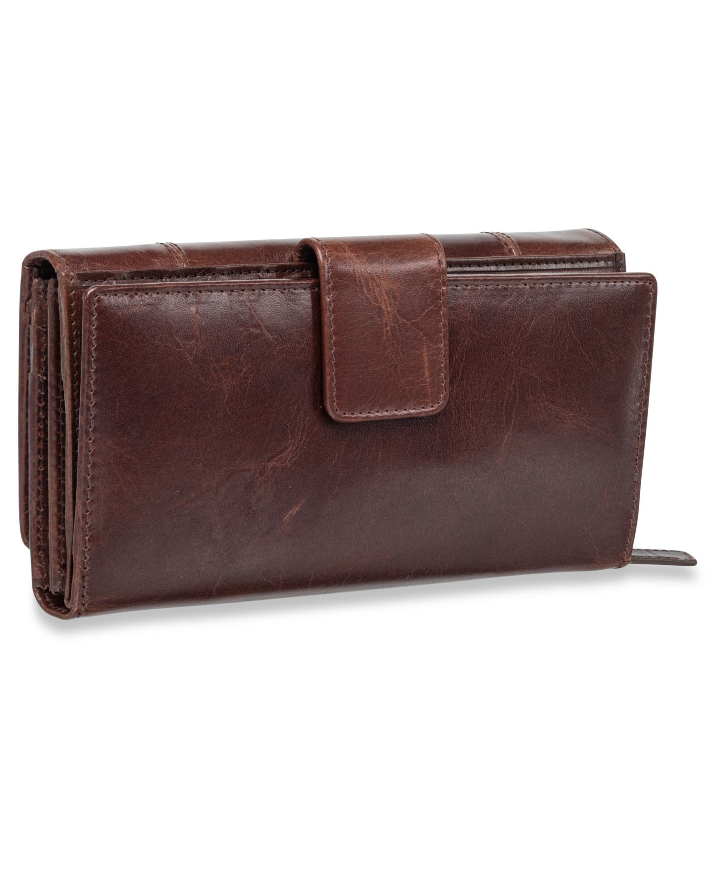 Женский кошелёк Mancini Casablanca Collection RFID Secure Ladies Clutch Wallet, цвет: Коричневый — фото 4