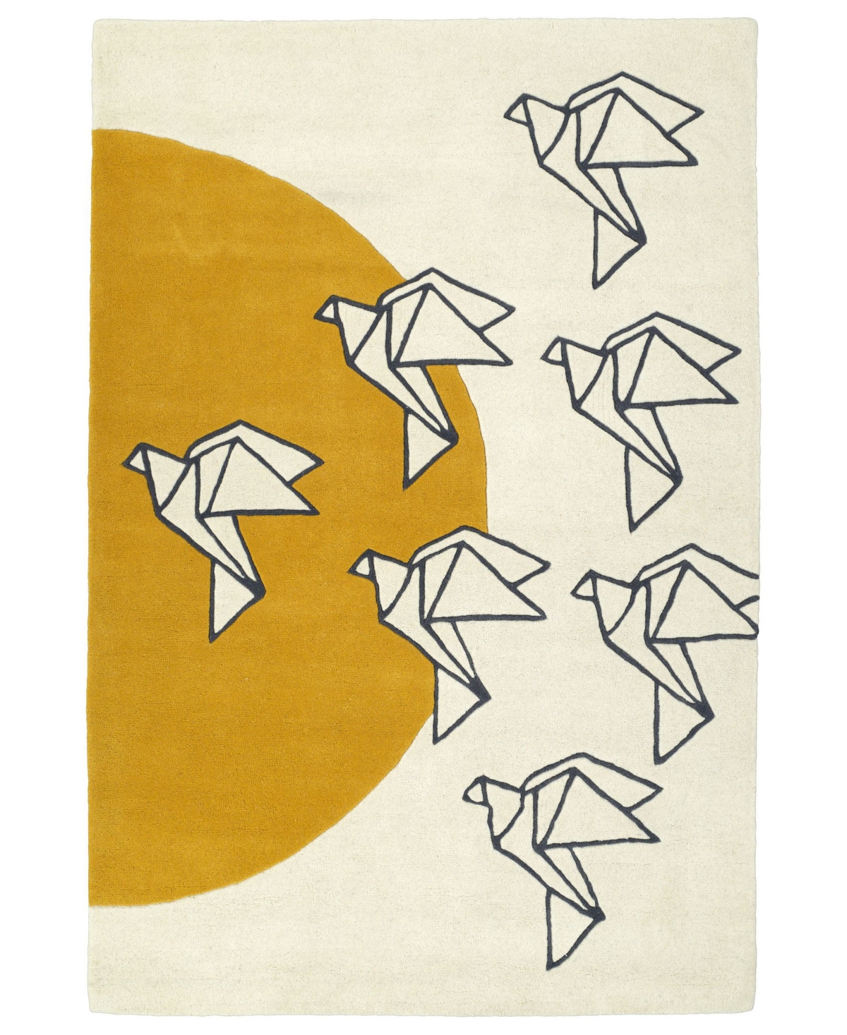 Kaleen Origami ORG02-01 Ivory 5' x 7'6in Area Rug - Ivory