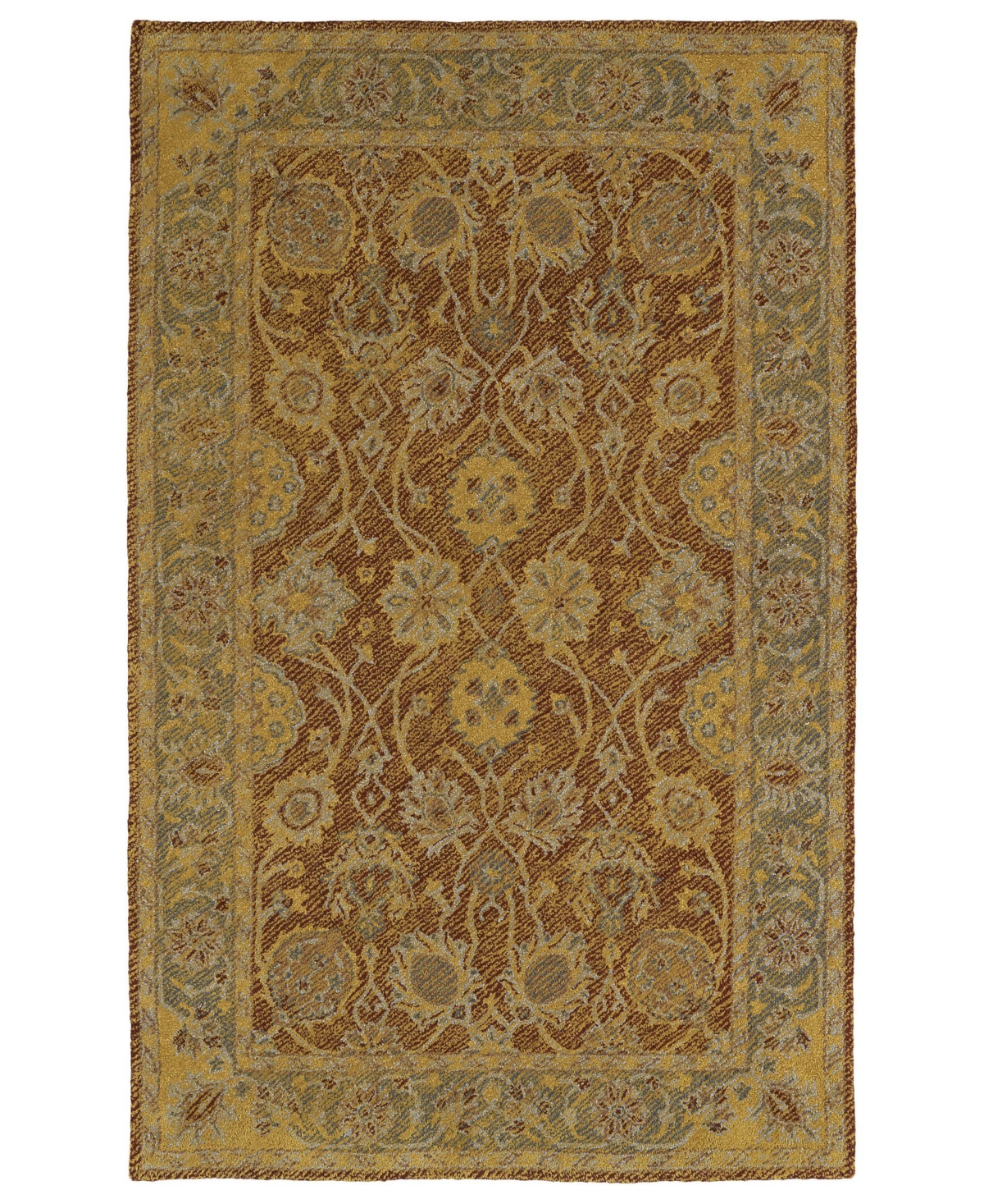 Kaleen Weathered WTR08-06 Brick 5' x 7'6in Outdoor Area Rug - Brick