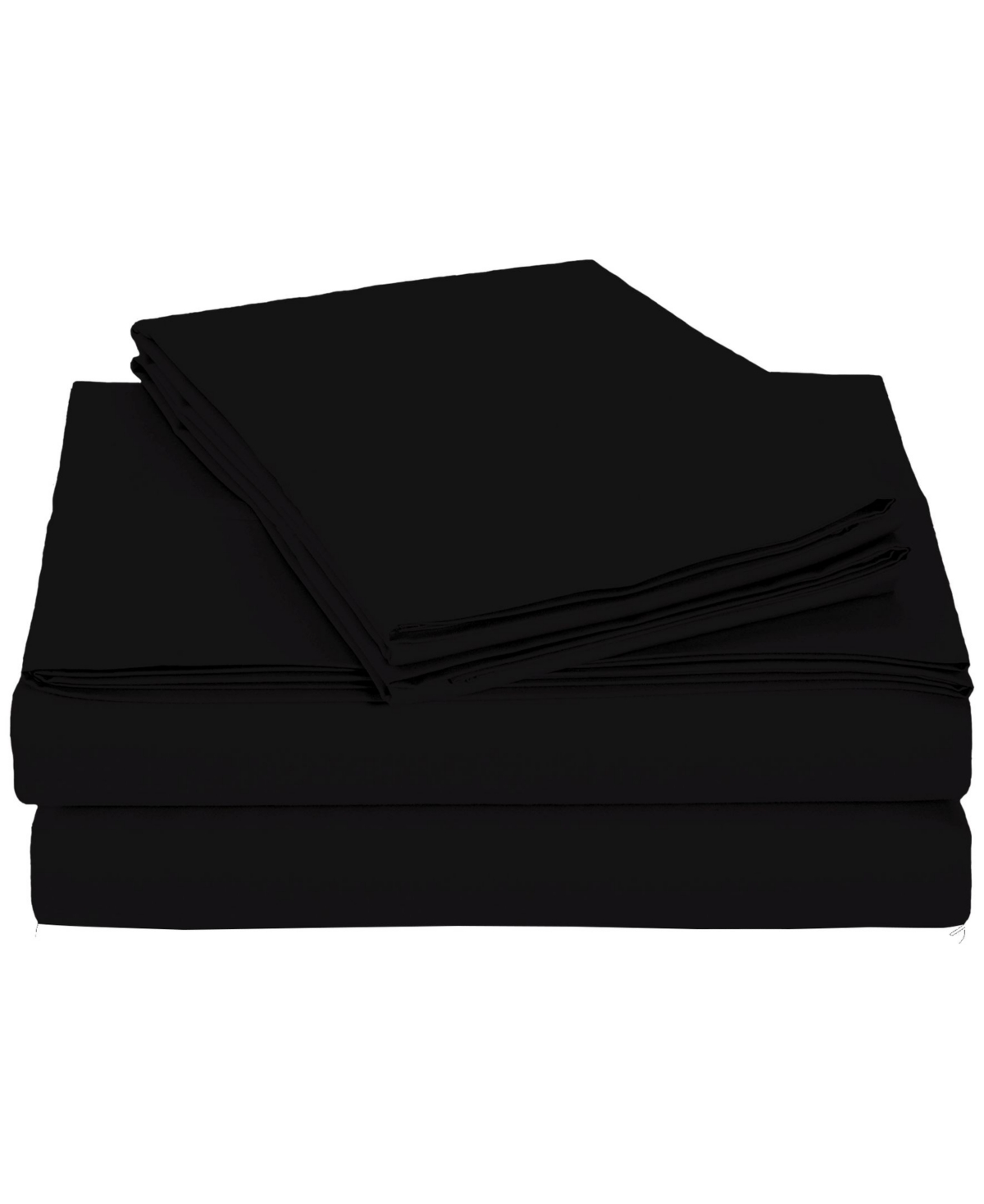 Universal Home Fashions University Solid Microfiber 6-pc. Sheet Set, Queen In Black