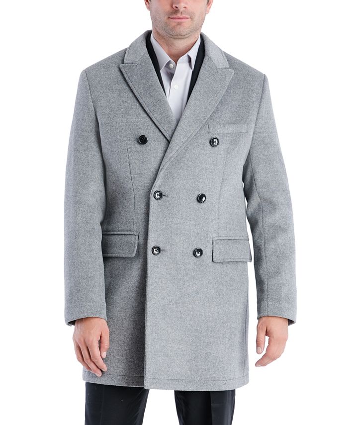 Michael Kors Men's Perrington Classic-Fit Double Breasted Top Coat ...